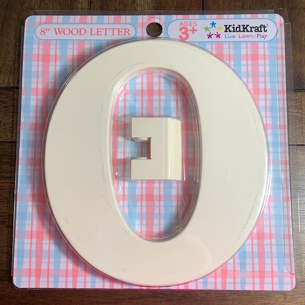 KidKraft 8” Wooden Letter O White